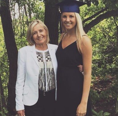 Makena White with her mother