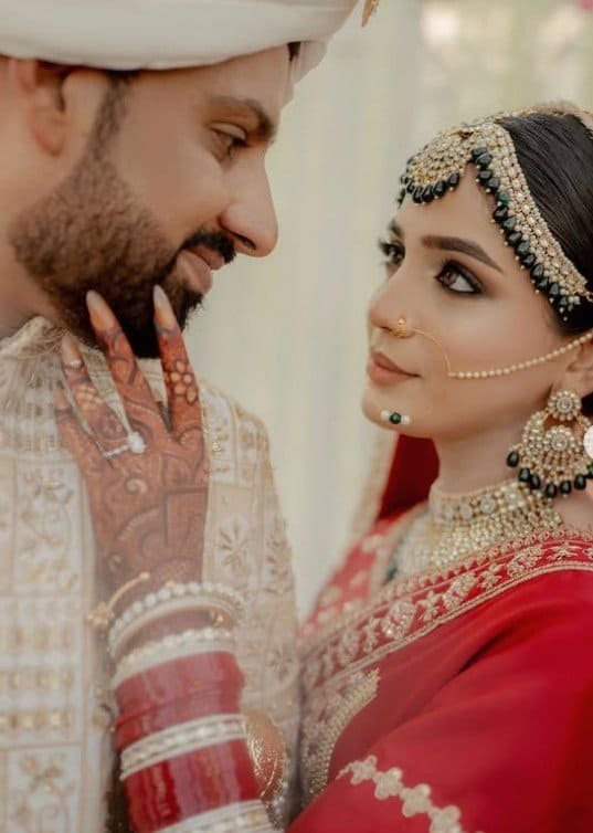 Laiba Khan with her husband