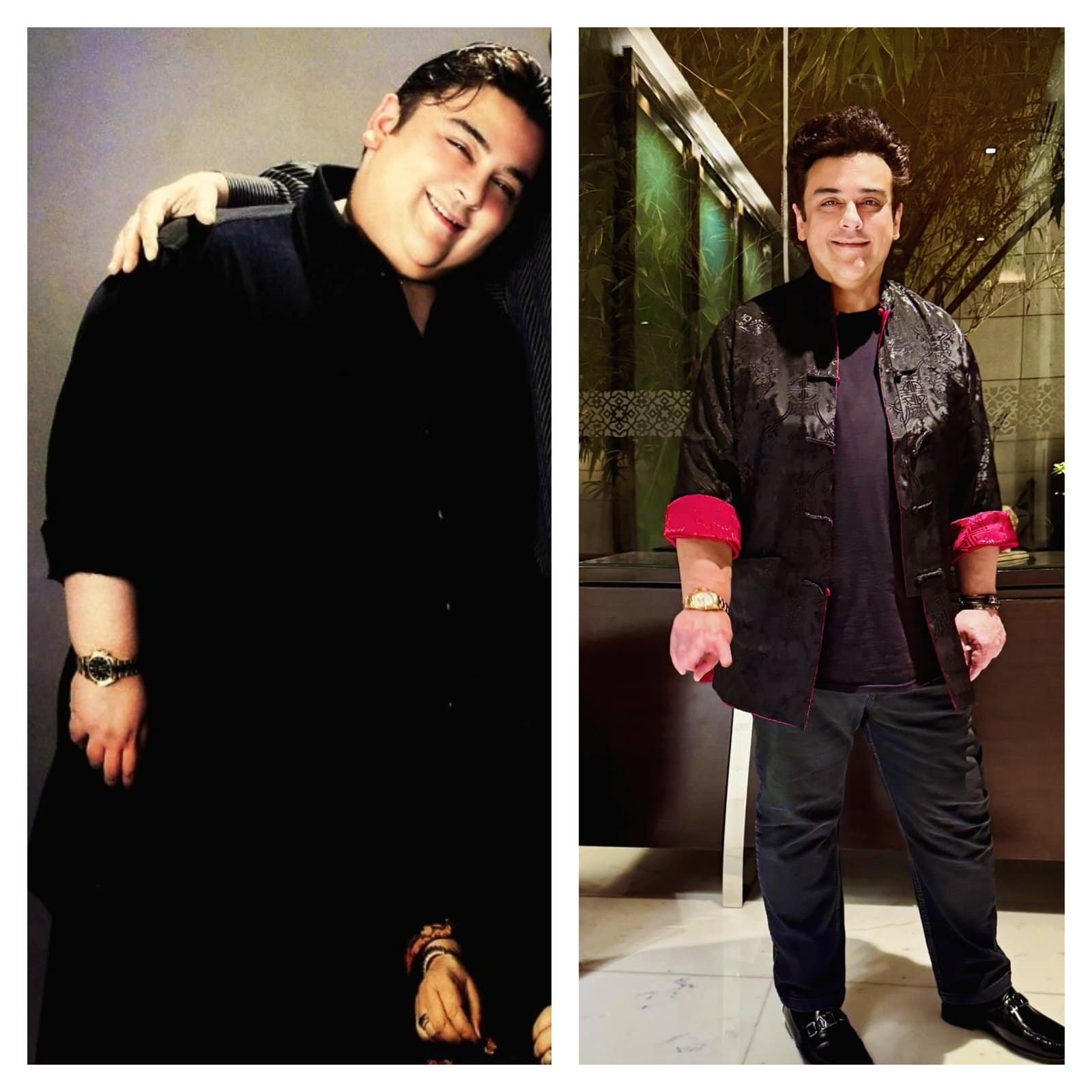 Transformation Before and After Photo of Adnan Sami