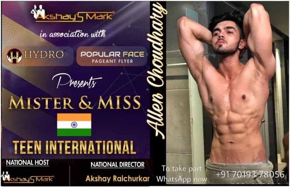 Allen Choudhary participated in Mr Teen India International