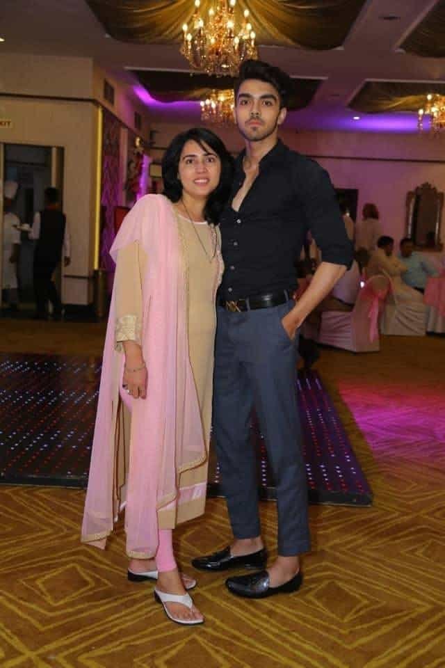 Allen Choudhary with his mother