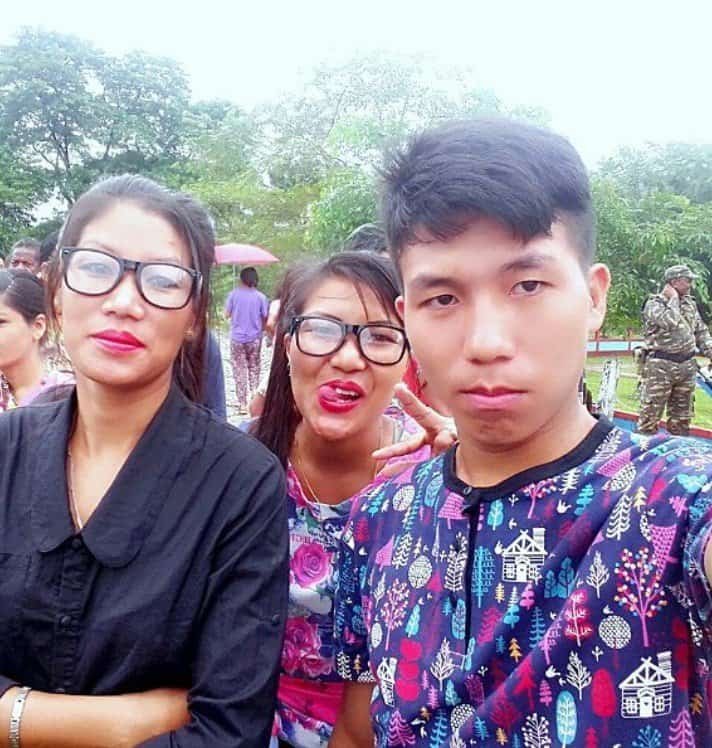 James Libang with his sisters